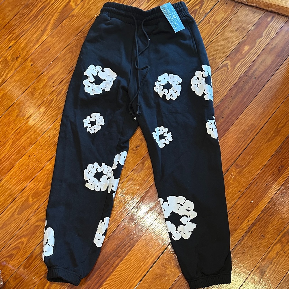 Black Floral Men’s Joggers - Denim Tears